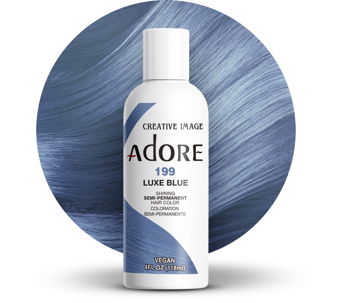 Adore Shining Semi Permanent Hair Colour 121 Jet Black – Vibrant Black Hair Dye, Vegan & Cruelty-Free, Ammonia, Peroxide & Alcohol Free