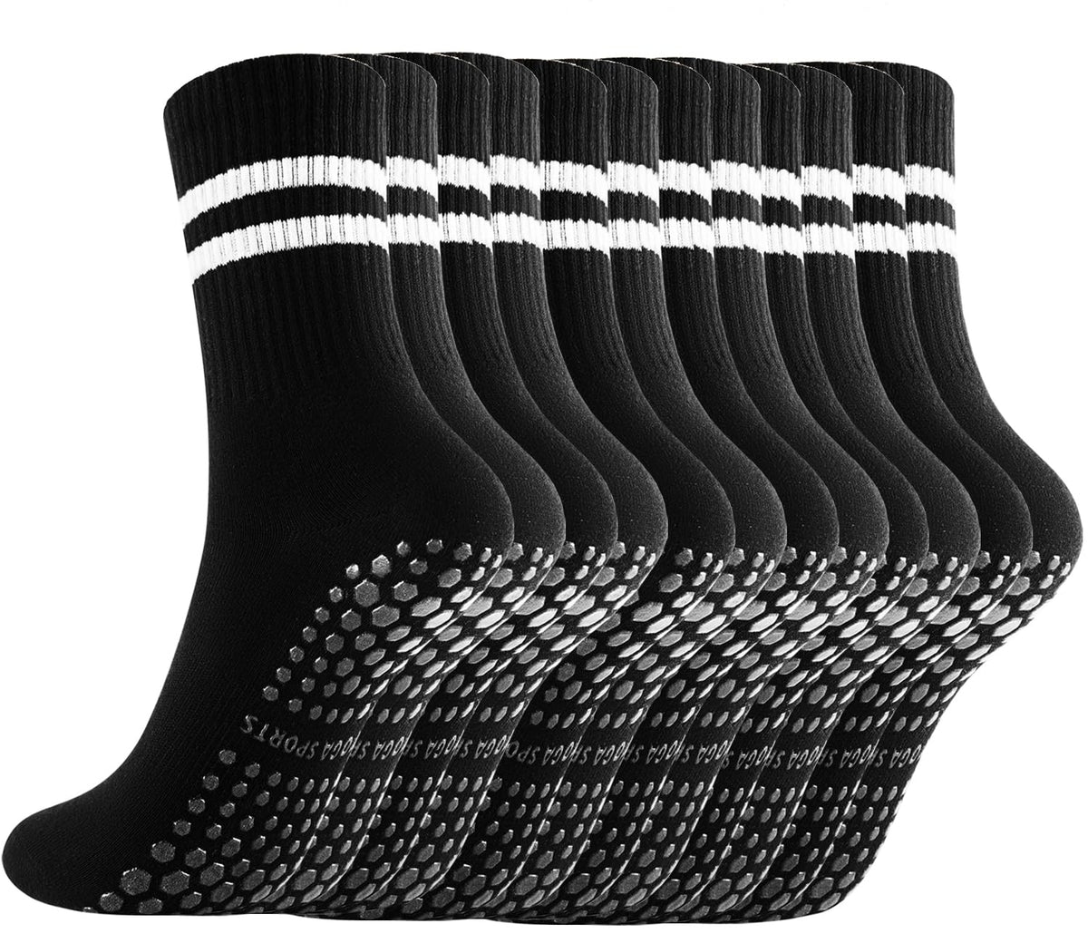 Non Slip Yoga Grip Pilates Socks for Women&Men Anti Slipper Grippy Socks for Ballet, Hospital, Dance, Trampoline, Barre