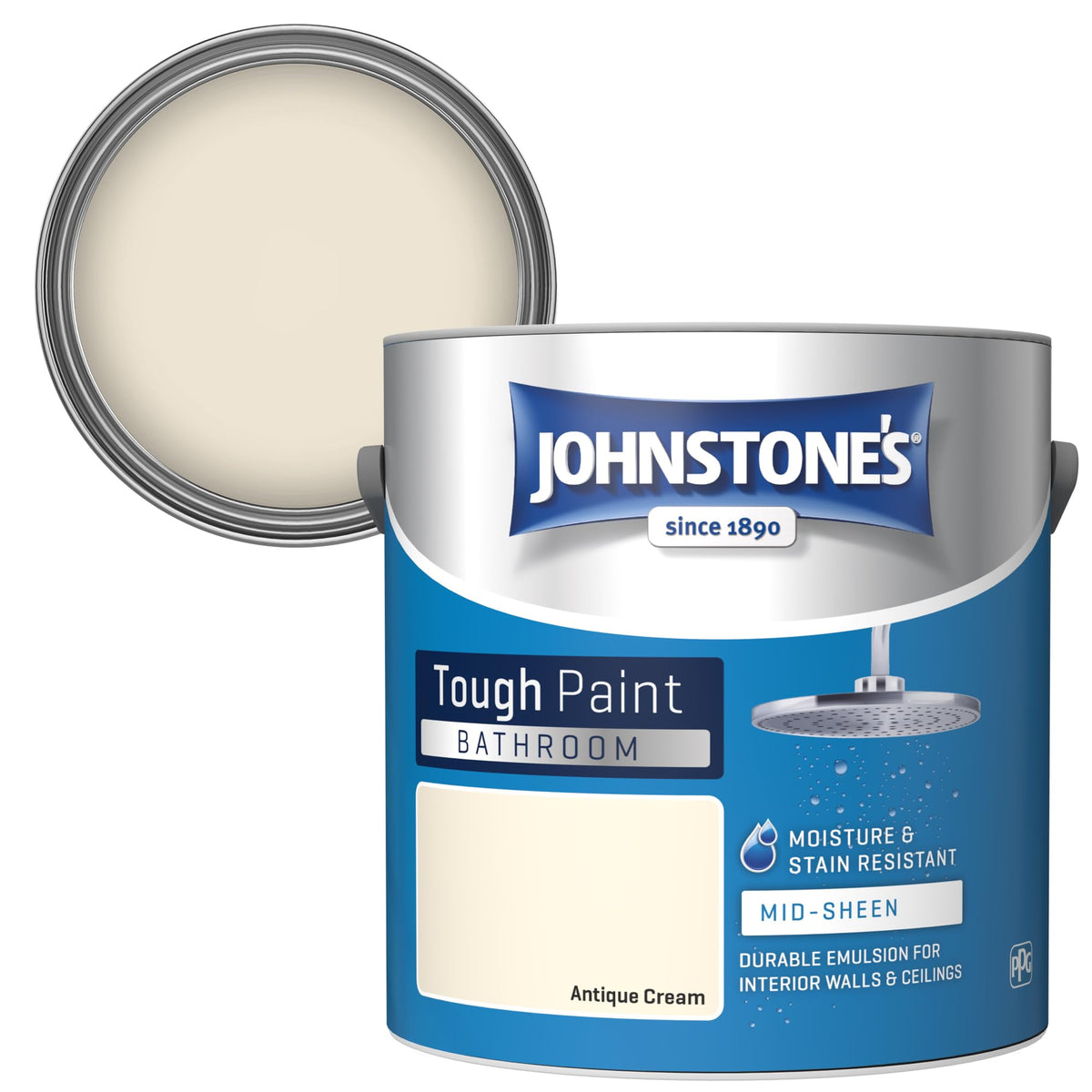 Johnstone's - Bathroom Wall & Ceiling Paint - Seashell - 2.5L