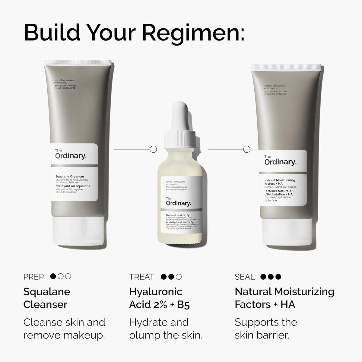 The Ordinary Hyaluronic Acid 2% + B5 (with Ceramides), Multi-Depth Hydration Serum for Plumper, Smoother Skin, 30ml