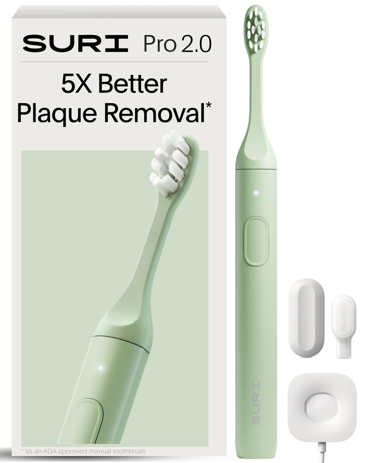 SURI Recyclable Electric Toothbrush Heads | Core & Pro Compatible | Long Lasting Replacement Heads | Pack of 3 | Winter Fern