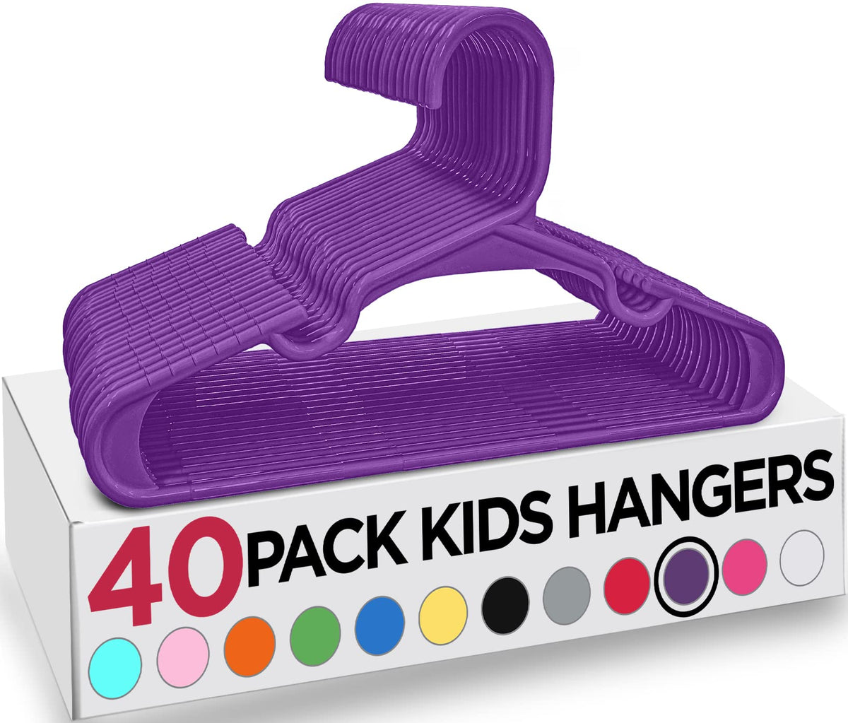 Utopia Home 20pcs Kids Hangers - 28cm Plastic Baby Hangers for Closet - Kids Hanger for Clothes and Baby Hanger for Closet - for Daily Standard Use (Grey)