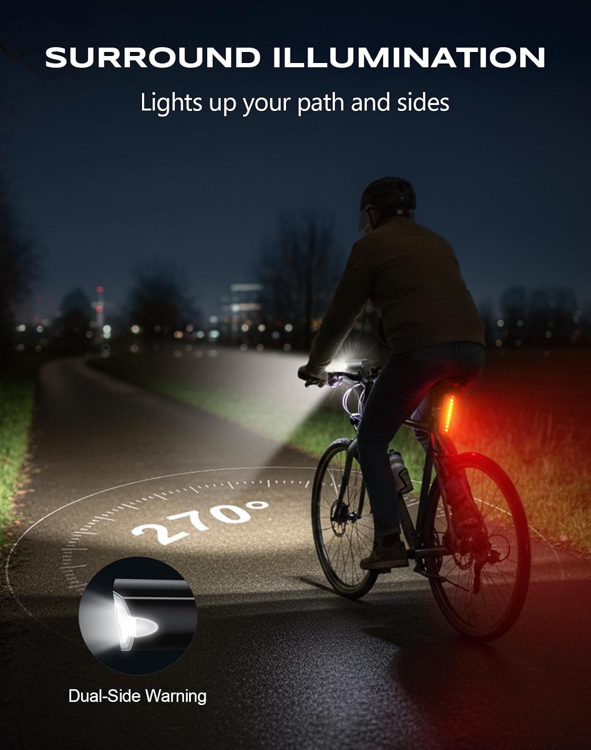 CIRYCASE 2026 New Bike Lights with Wide Beam, Bike Lights Front and Back