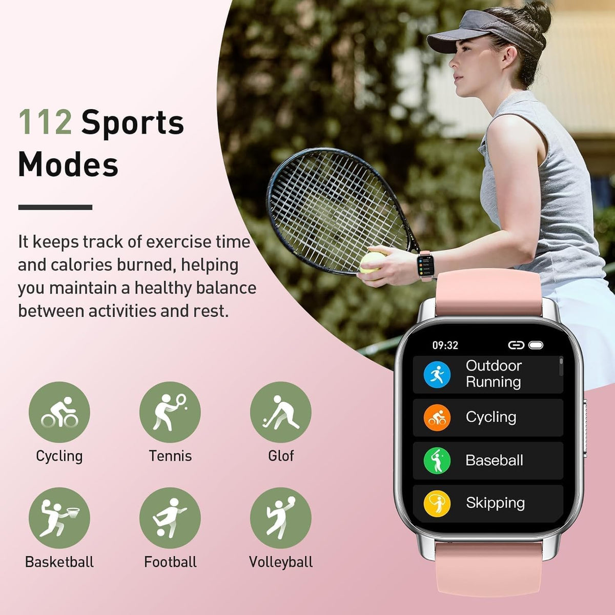 Cillso Smart Watch, Alexa Built-in, 1.83" Bluetooth Calling Fitness Watch