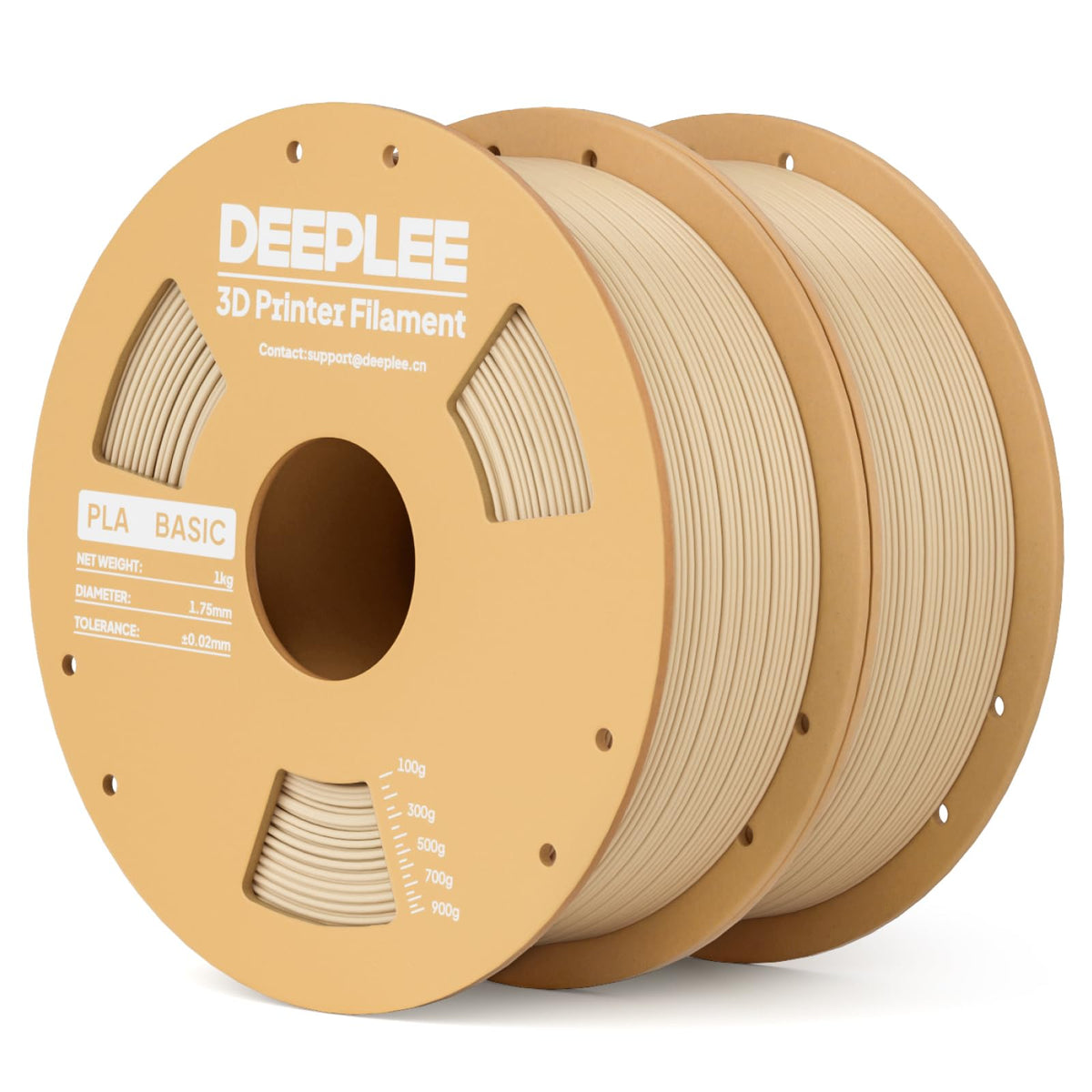 DEEPLEE PLA Filament 1.75mm, Basic 3D Filaments Beige 1kg