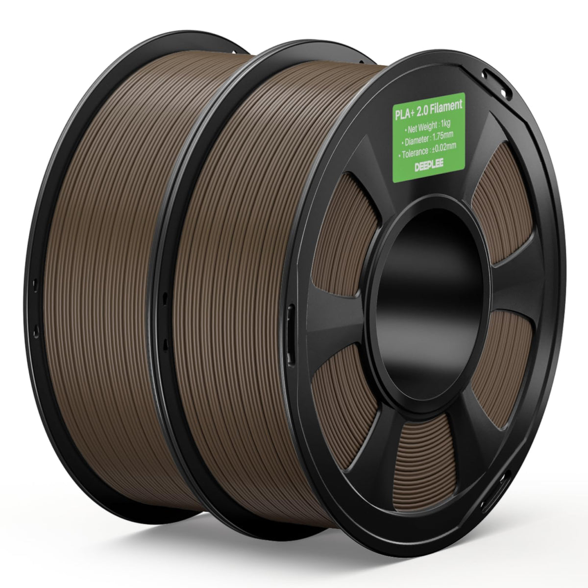 DEEPLEE PLA Plus 1.75mm Filament Beige/Brown 2KG Bundle
