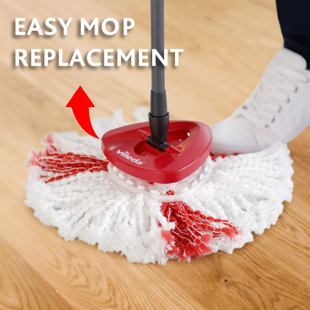 Vileda Turbo 2in1 Spin Mop & Bucket Set with Foot Pedal and Extra Refill