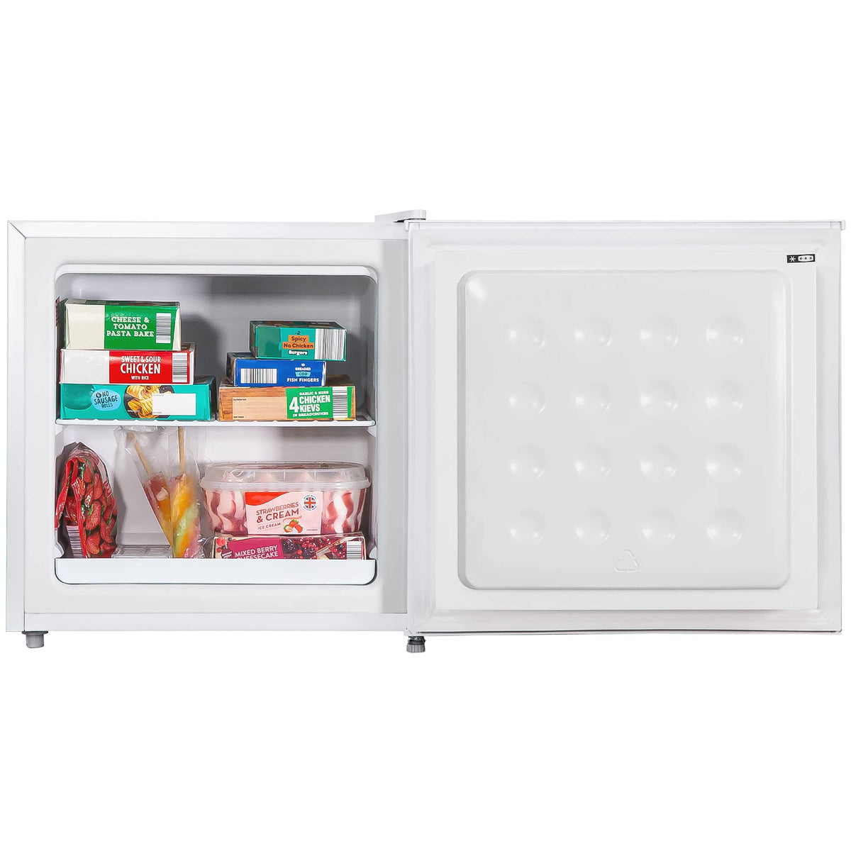 Russell Hobbs Mini Freezer 31 Litre Capacity Black Freestanding Table Top Small Freezer with Adjustable Feet, Removable Shelf & Reversible Door RHTTFZ0E1B