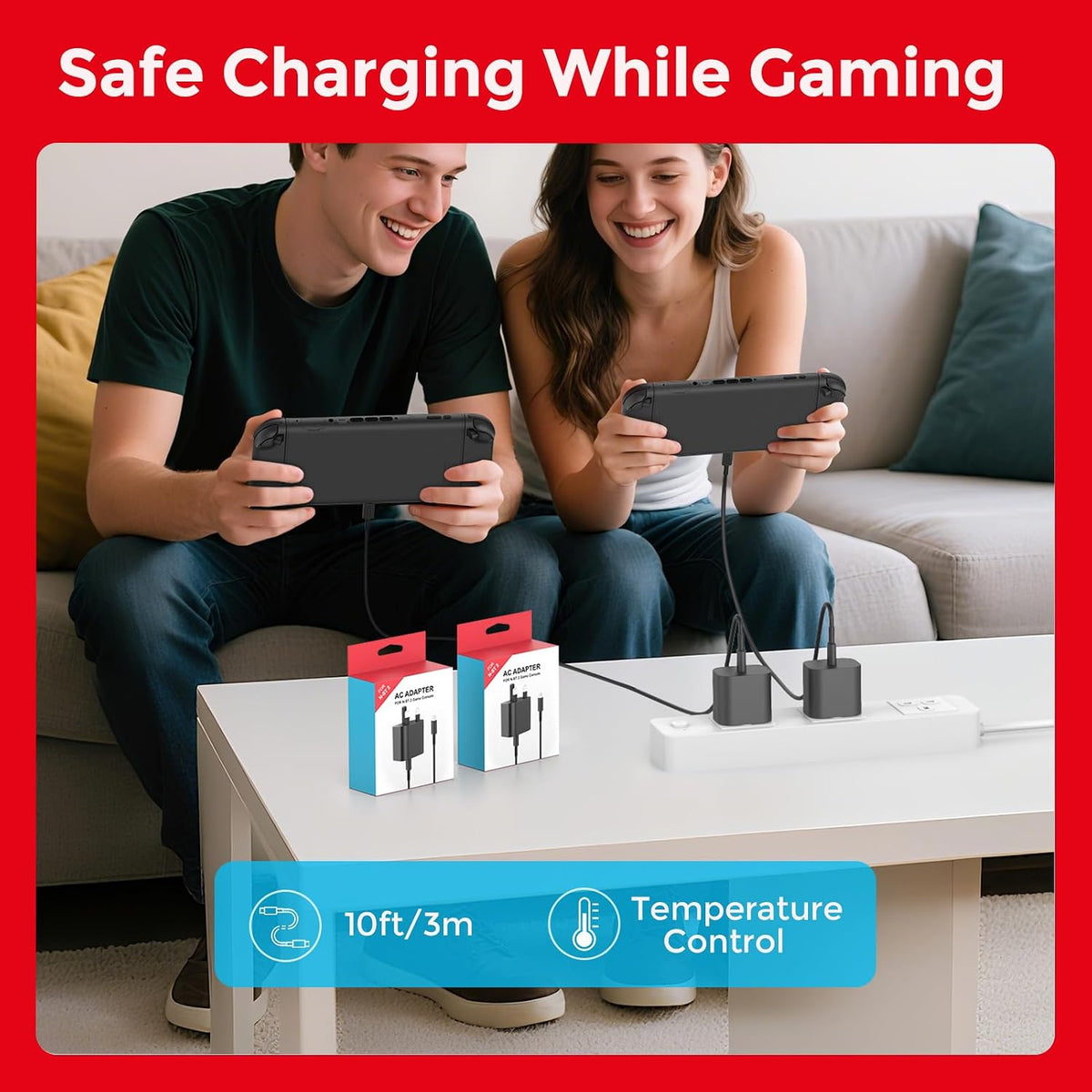 Charger for Nintendo Switch 2, 60W Fast Charging with 10FT/3M USB C Cable