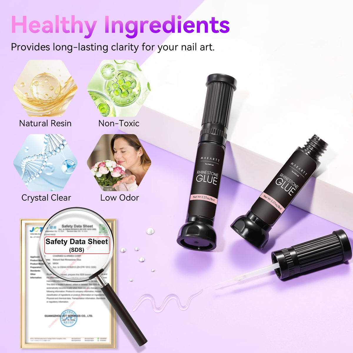 Makartt Nail Glue Extra Strong, New Super Semi Solid for Press-On Nails