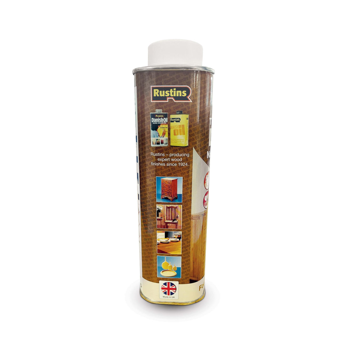 Rustins Danish Oil 2.5L - Original Clear Wood Finishing Oil for Furniture, Worktops & Oak - Food-Safe, Rich Natural Glow