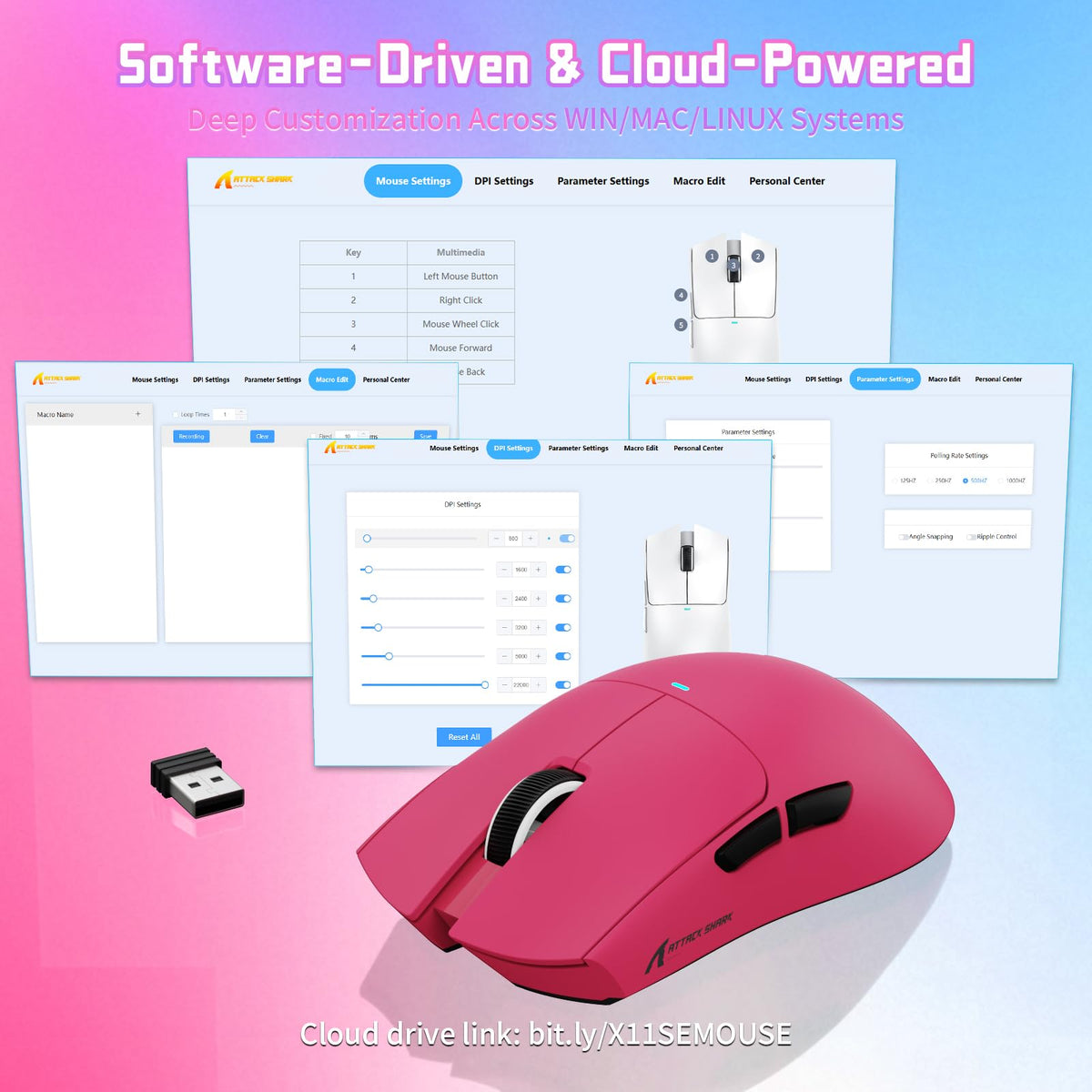 ATTACK SHARK X11 SE Wireless Gaming Mouse for PC/Xbox/PS/Mac