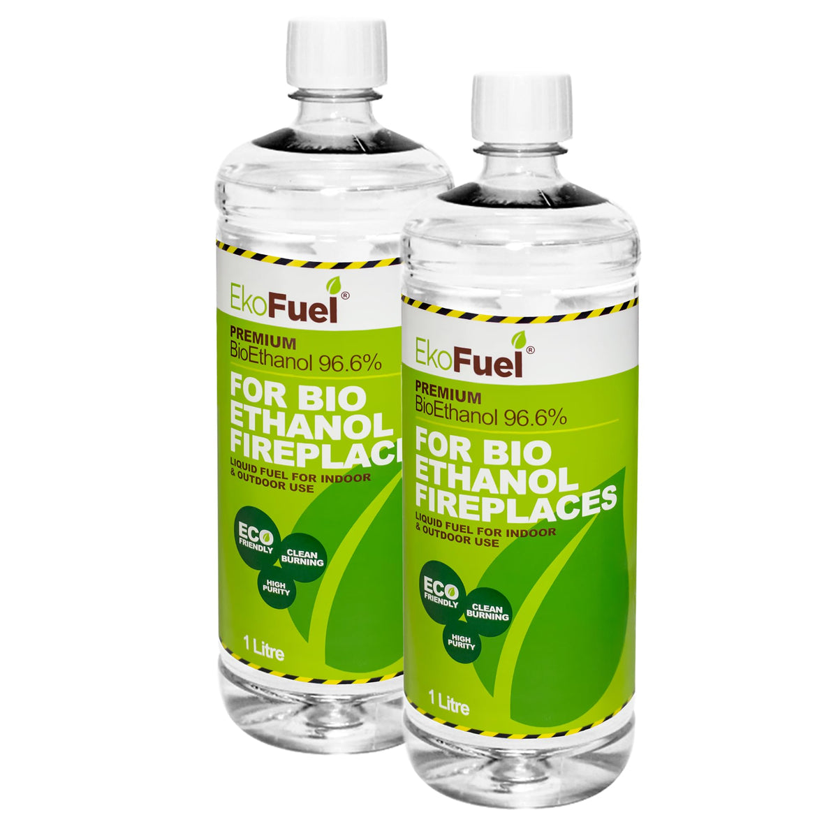 EKOFUEL (12 x 1 Litre) Premium Bioethanol Fuel – Liquid Fuel for Fires Pits, Fireplace | High Purity Clean Burning Bio | Indoor & Outdoor Ethanol Fuel