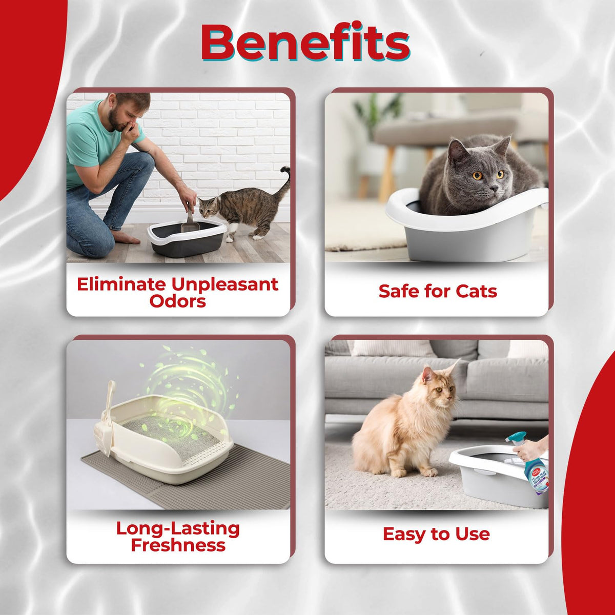 Simple Solution Cat Litter Freshener with Enzymatic Cleaning Granules 600g