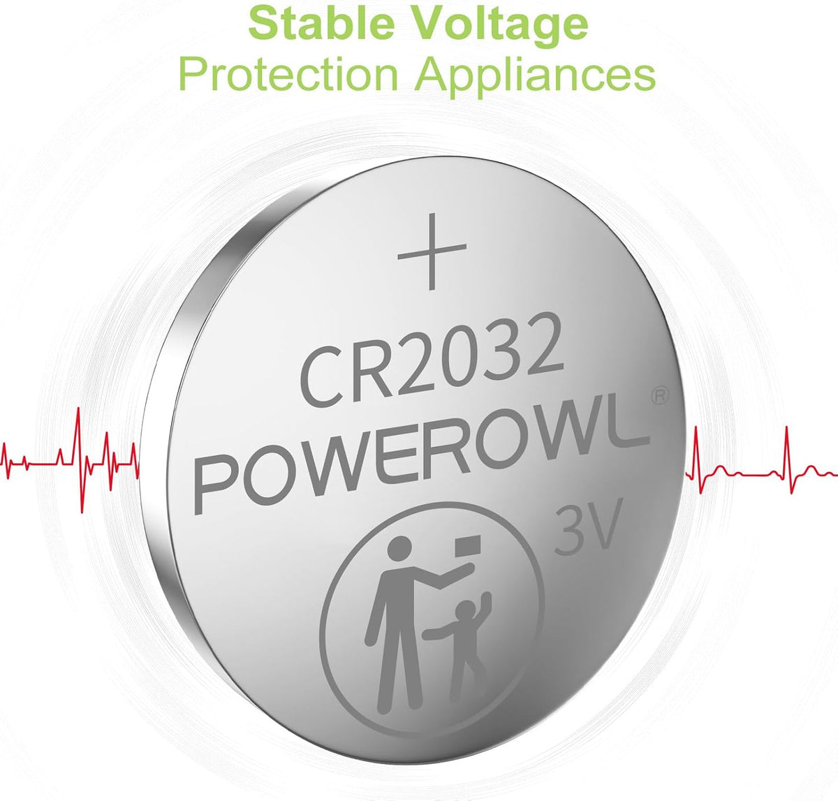 CR2032 Batteries 3V Lithium 20 Pack, POWEROWL High Capacity 2032 DL2032 ECR2032 CR 2032 Lithium Button Cell Battery