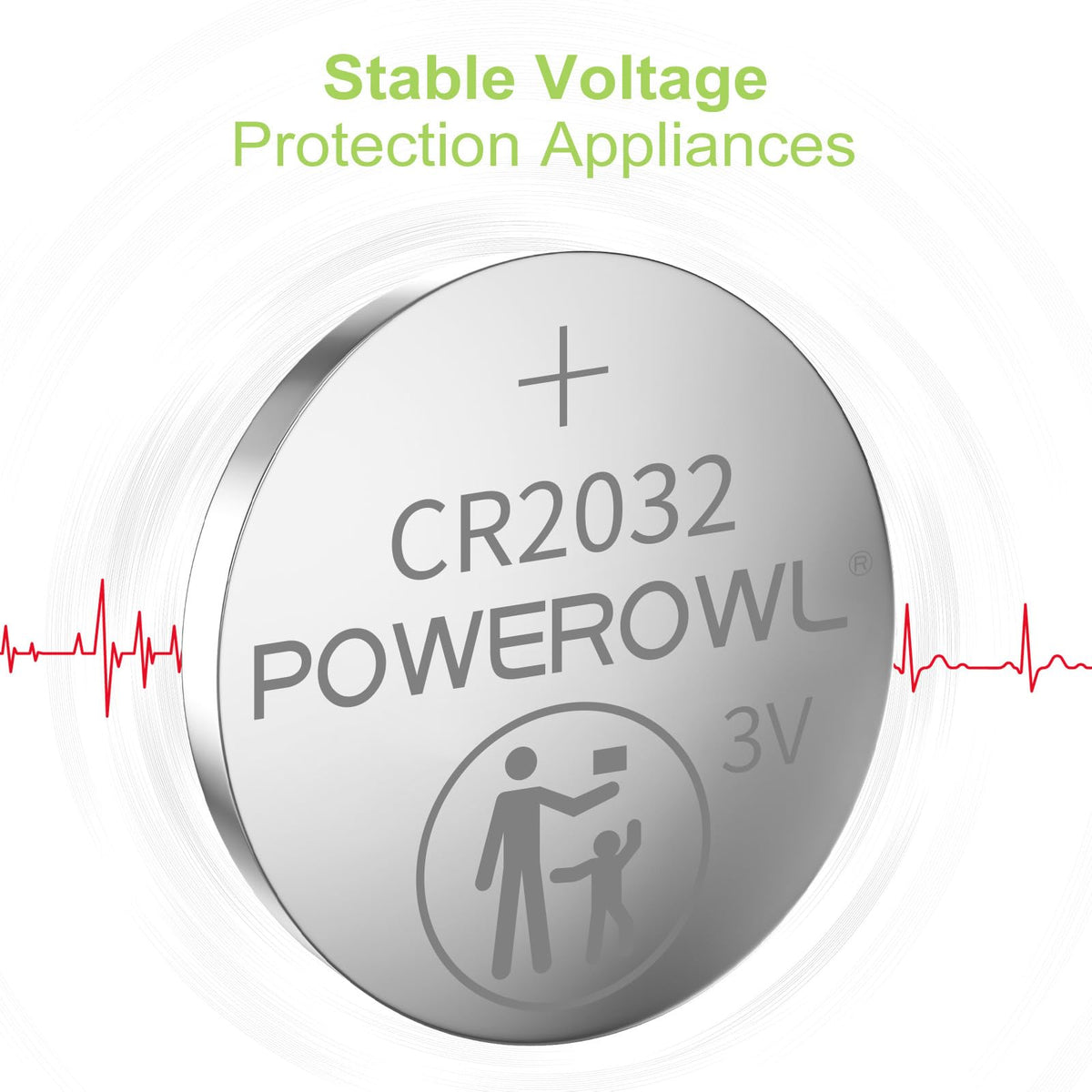 CR2032 Batteries 3V Lithium 20 Pack, POWEROWL High Capacity 2032 DL2032 ECR2032 CR 2032 Lithium Button Cell Battery
