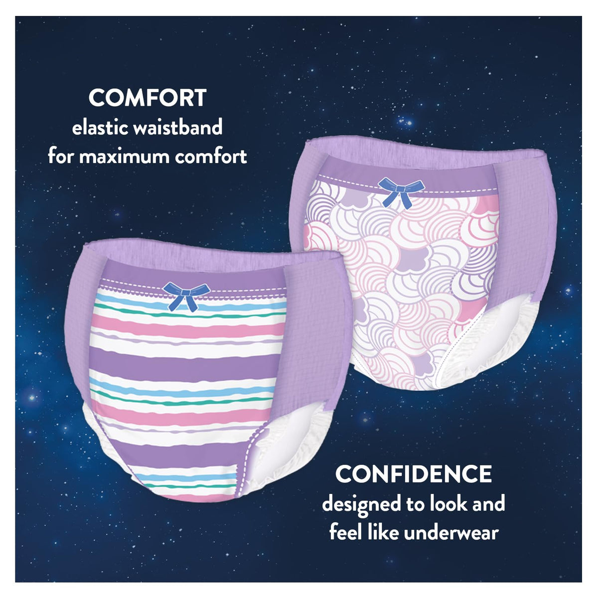 HUGGIES DryNites Pyjama Pants, Girl's 4-7 Years (17-30KG), 30 x Bedwetting Pants, Up to 100% Leak Free Nights