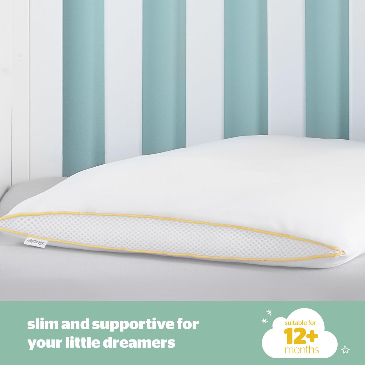 Silentnight Safe Nights Cot Bed Pillow, Anti Allergy, 1 Pack