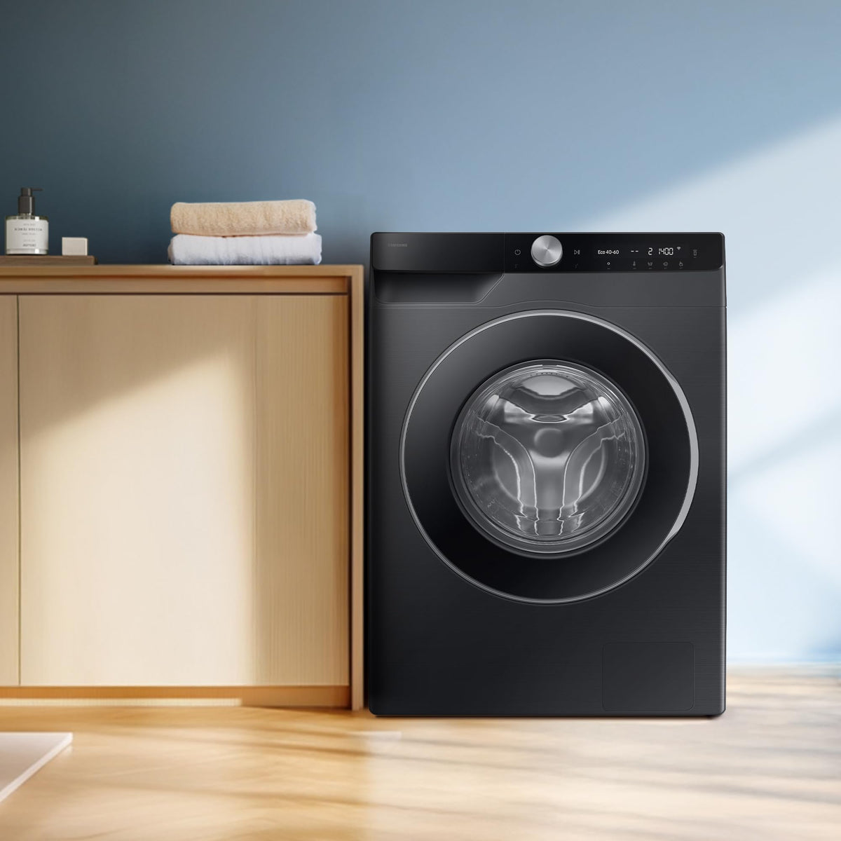 Samsung Series 6 AI Energy Washing Machine, 9kg, 1400rpm, Black, WW90DG6U25LBU1