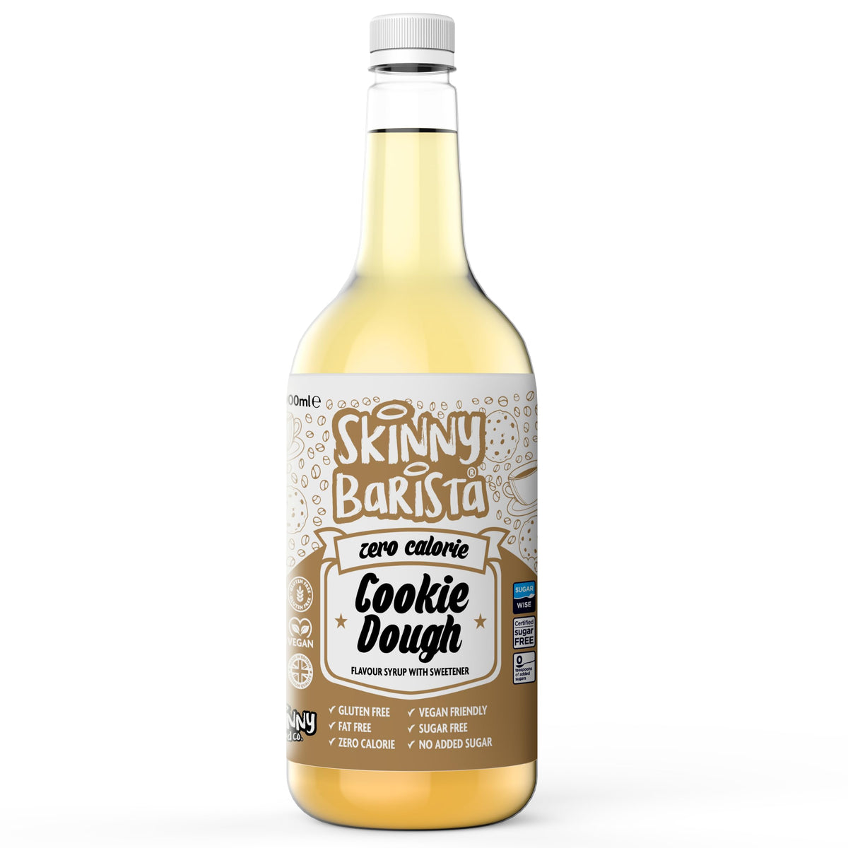 Skinny Food Co Butterscotch Syrup Zero Calorie 1L - Sugar Free Coffee Syrup