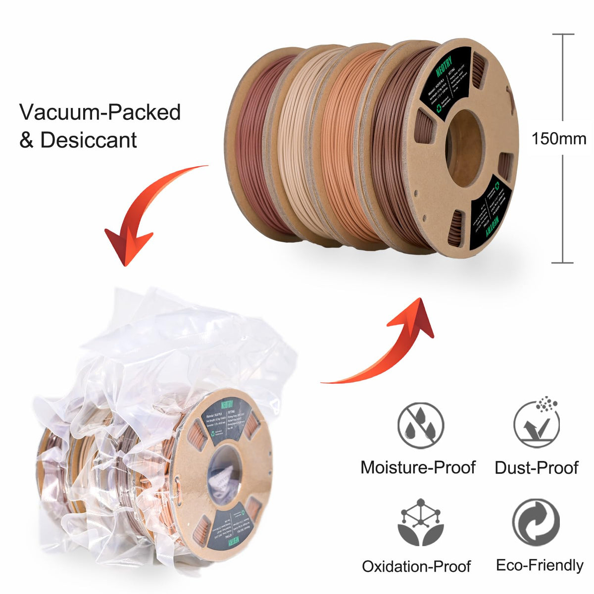 Silk Tri Colour PLA Filament 1.75mm 1kg, Multicolor 3D Printer Filament, Filament 3D Printing Materials for Most FDM 3D Printer, Silk PLA Red Yellow Blue, Rainbow PLA Filament 1.75mm ± 0.02