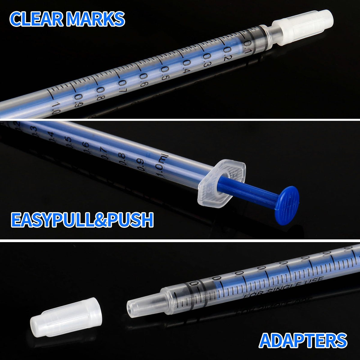 30pcs Colostrum Syringe with Cap 1ml Syringes for Colostrum Harvesting
