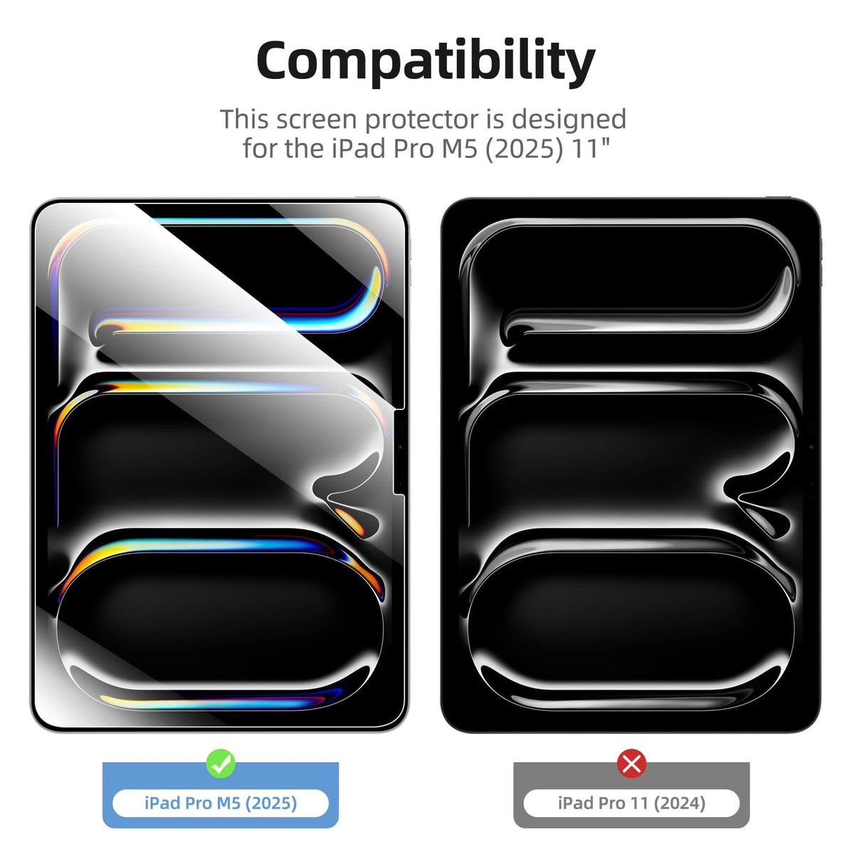 NEW'C for iPad Air 5/4, iPad Pro 11-inch Screen Protector Tempered Glass