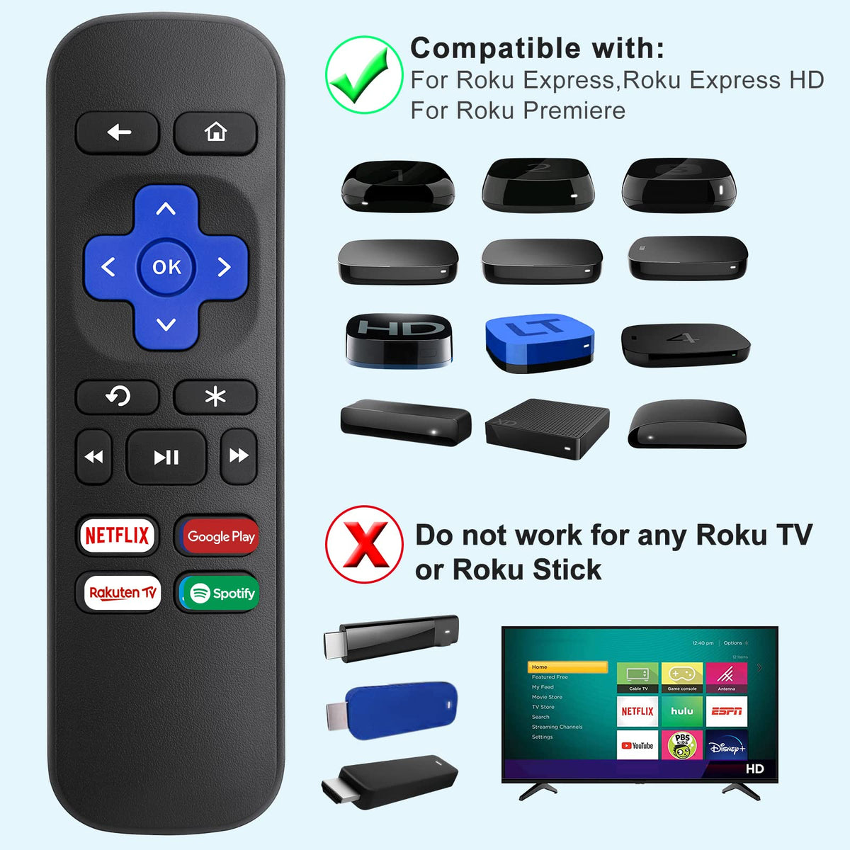 Universal for Samsung TV Remote Replacement【2 Pack】