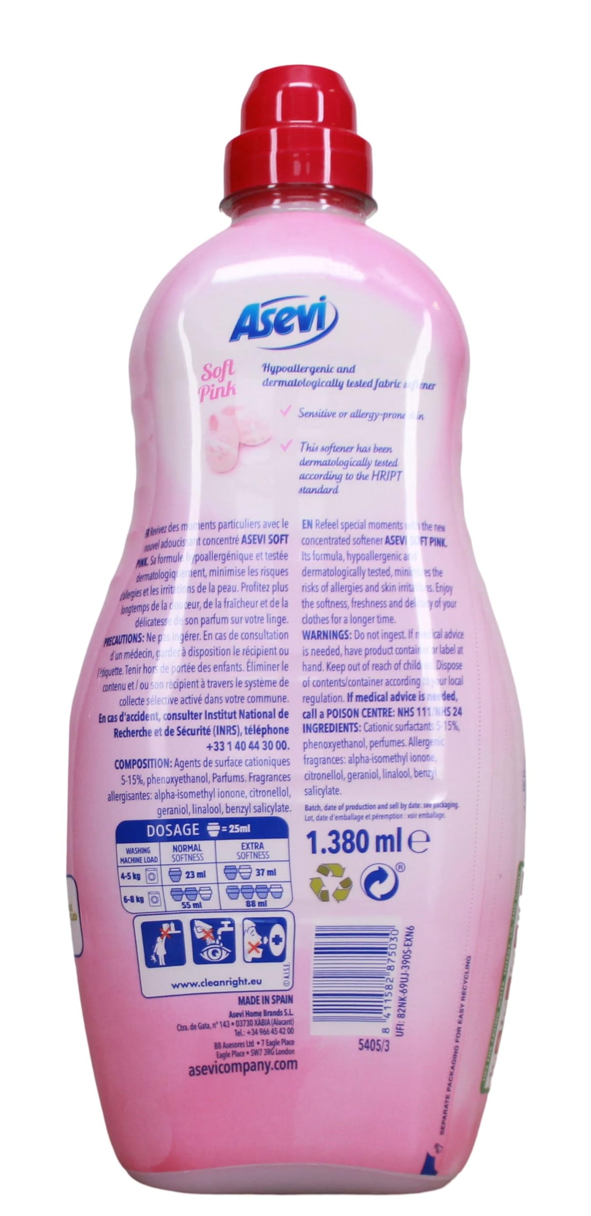 Asevi Fabric Conditioner, Laundry Conditioner, Liquid Fabric Conditioner, 60 Washes, Multipack of 10 X 1380ML (Blue)
