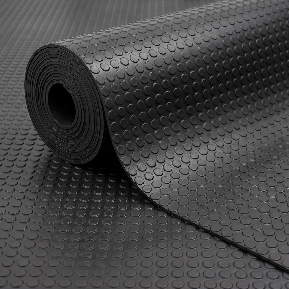 GCM- Rubber Matting Roll | Thick Heavy Duty Flooring Mat, Indoor & Outdoor, Non-Slip, Waterproof & Easy to Cut | Ideal for Garage, Vans, Gym, Shed Floor (Wide Ribbed, 3.5m x 1.5m)