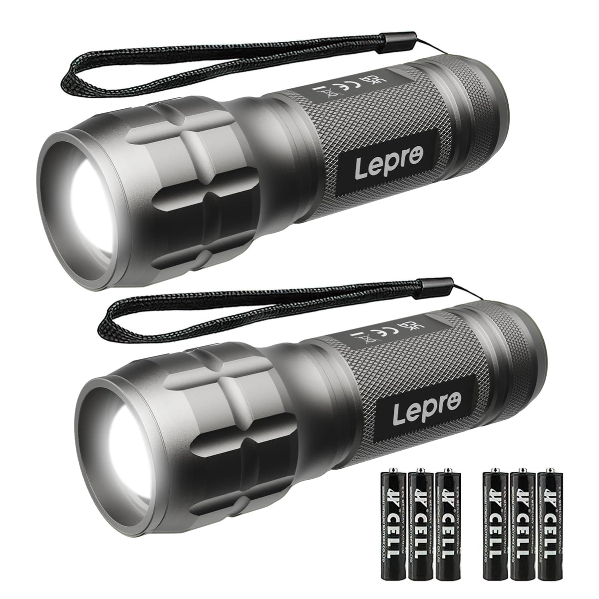 Lepro LE LED Torch Battery Powered, Camping Flashlight, Adjustable Focus