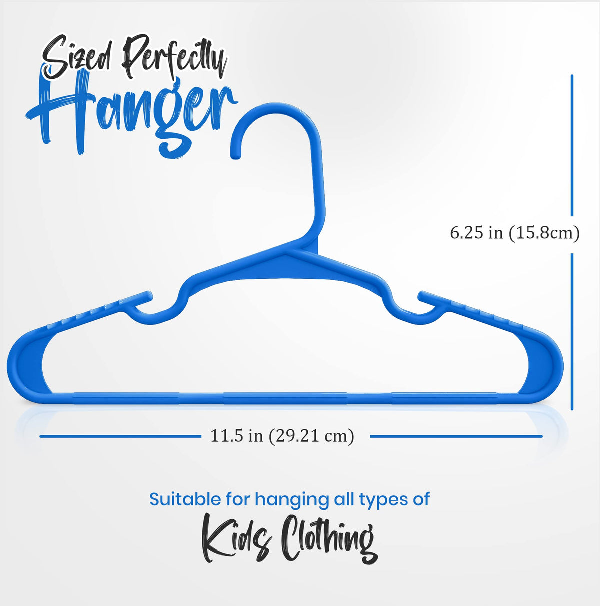 Utopia Home 20pcs Kids Hangers - 28cm Plastic Baby Hangers for Closet - Kids Hanger for Clothes and Baby Hanger for Closet - for Daily Standard Use (Grey)