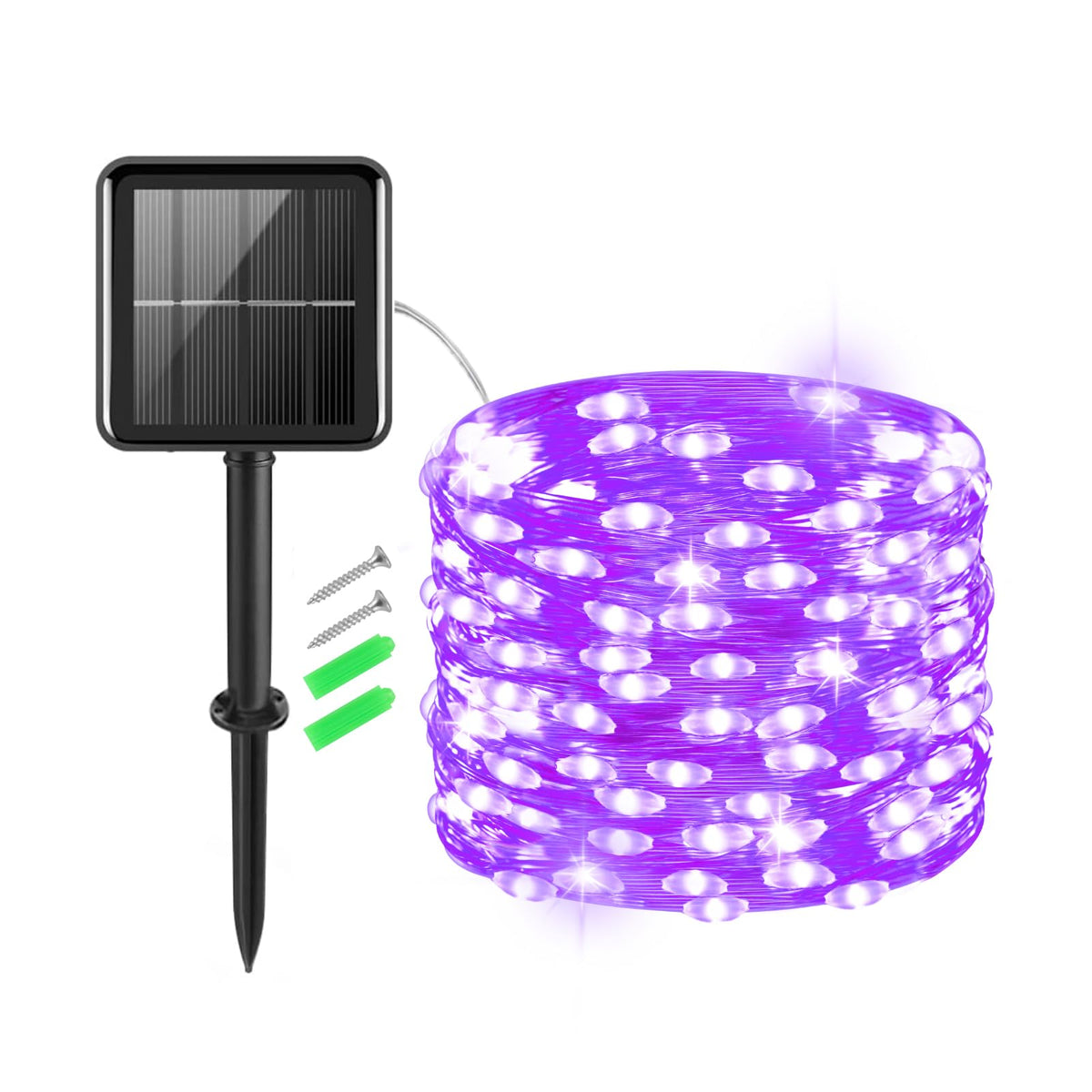 Gcstnn Garden Solar Lights Outdoor, 5M 50 LED Solar Fairy Lights, Copper Wire 8 Modes Waterproof String Lights for Yard, Christmas Tree, Bedroom, Gate, Indoor/Outside Decorations(Orange)