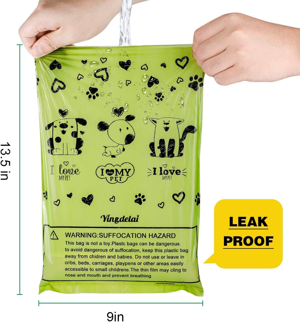 Biodegradable Dog Poo Bags with Dispenser Leak Proof - 280 Count Scented