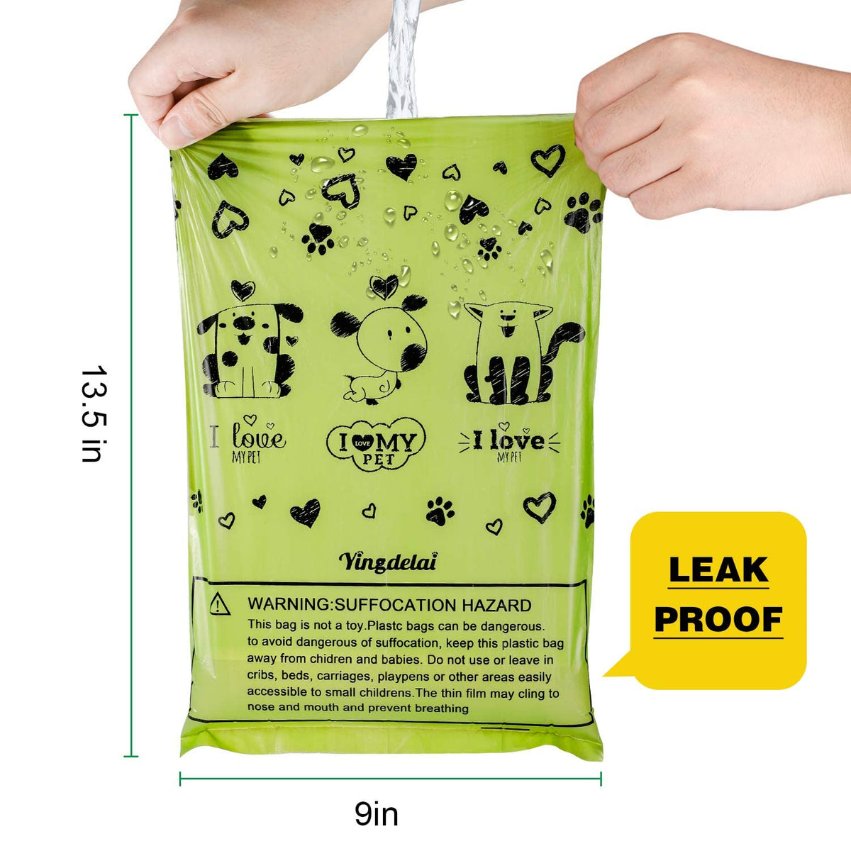 Biodegradable Dog Poo Bags with Dispenser Leak Proof - 280 Count Scented