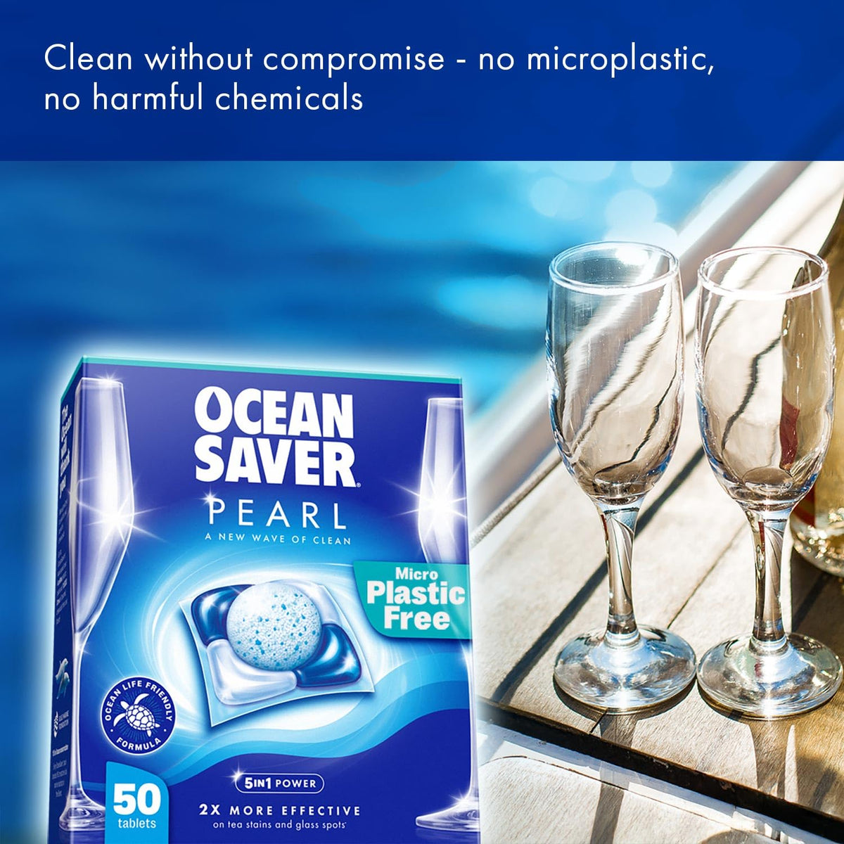 OceanSaver Eco-Friendly Dishwasher Tablets, Pack of 30 | 3-in-1