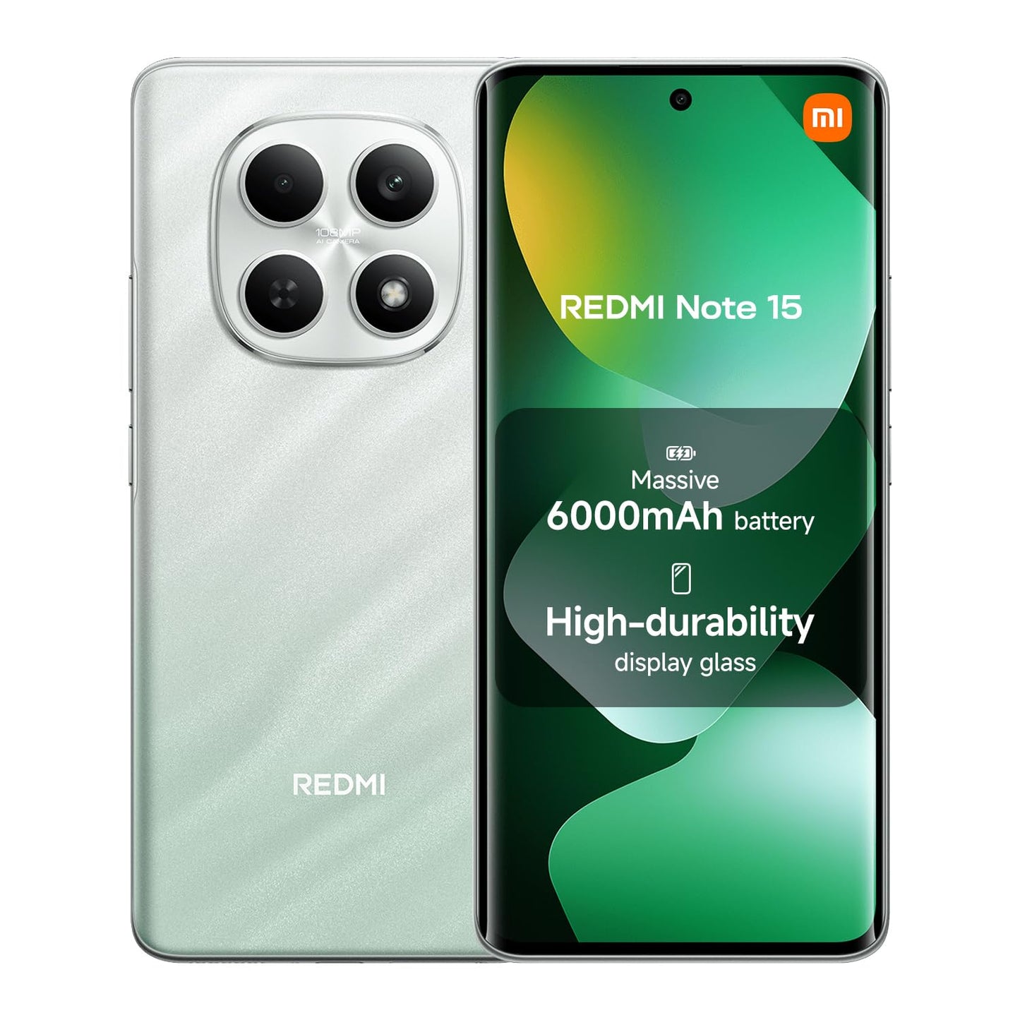 XIAOMI Redmi Note 15 5G, Smartphone 8+256 GB, Ultra-slim Design, IP65 Water Resistance, 108MP Super-clear Camera, 6.77" FHD+ Display, Glacier Blue, Warranty 2 years, Charger Not Included | 120Hz, 25098RA98G