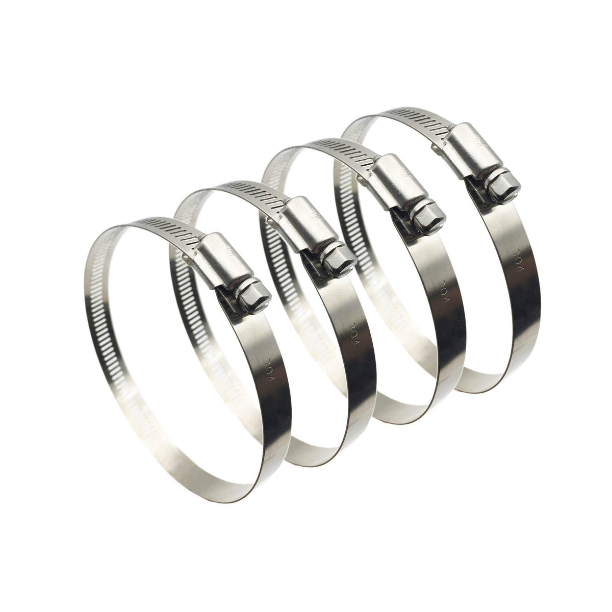 8Pcs 118-140mm Hose Clips Adjustable 304 Stainless Steel Duct Clamps
