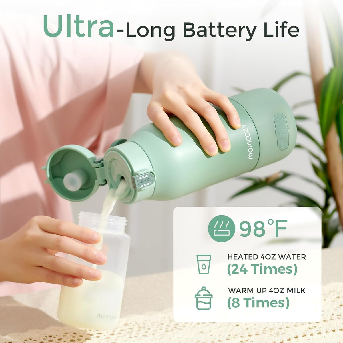 Momcozy Portable Bottle Warmer for Breast Milk & Water, Dual Fast Heating