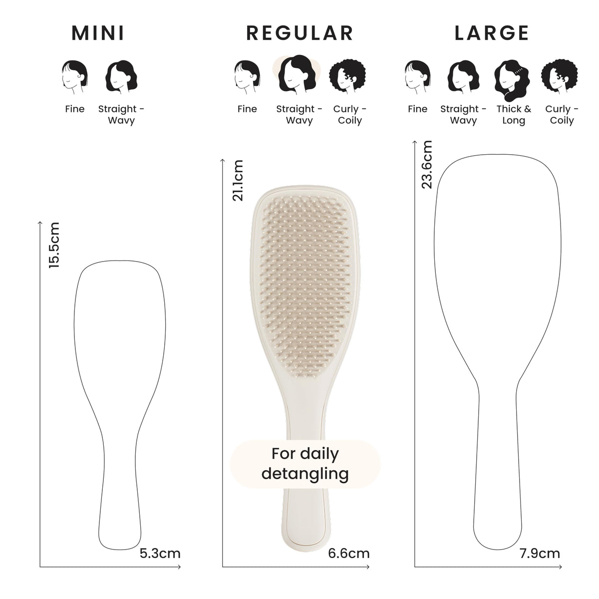 Tangle Teezer The Ultimate Detangler Straight to Curly Hairbrush