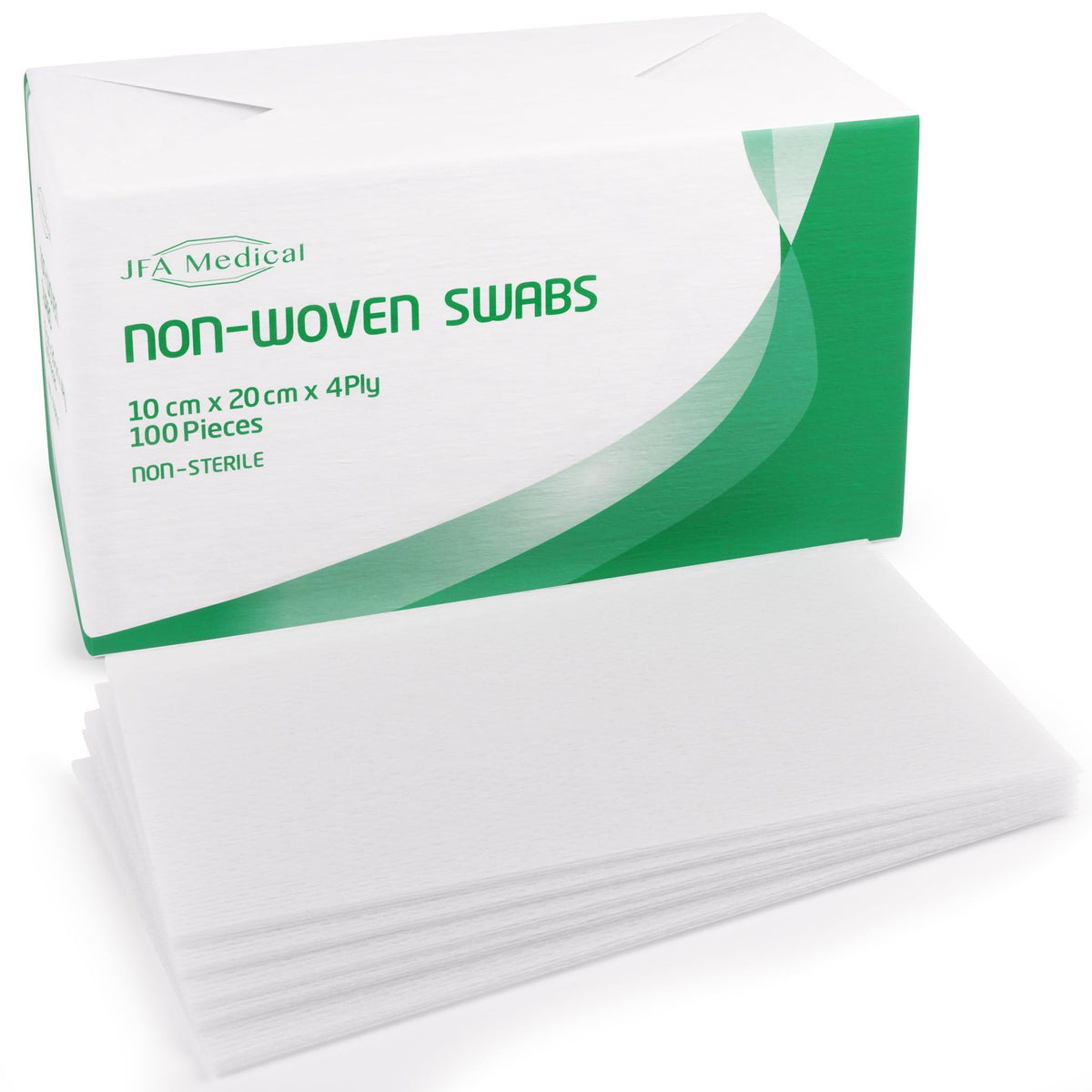JFA Medical Premium Non-Woven Gauze Swabs 10cm x 10cm - Pack of 100