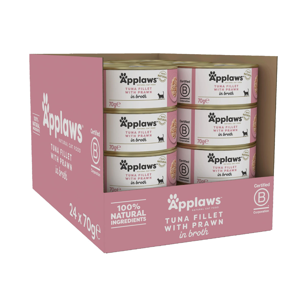 Applaws 100% Natural Wet Cat Food, Pouch Multipack Fish Selection in Broth, 70 g (24 x 70g) Pouches