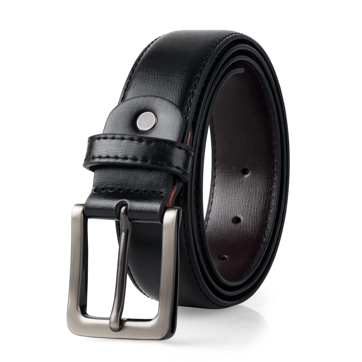 maikun Black Leather Belts for Men,Mens Belts Leather Black