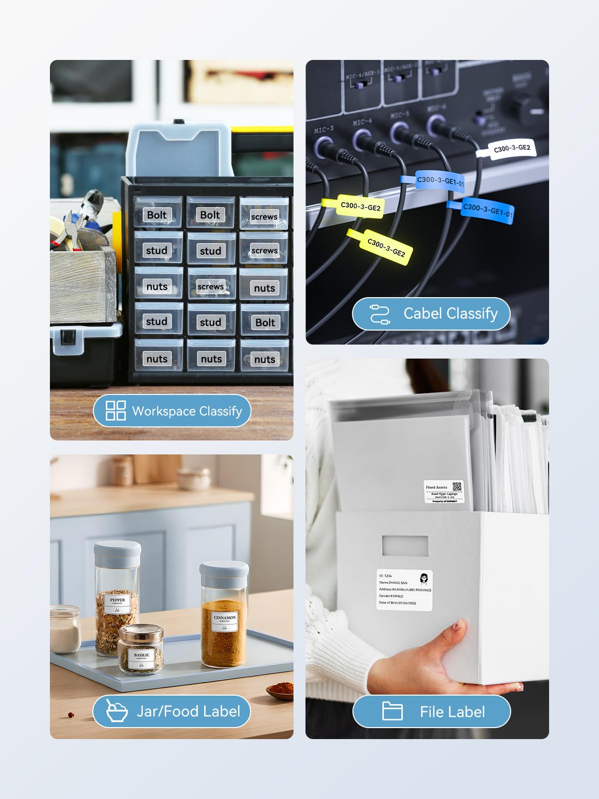 NIIMBOT B1 2-Inch Label Maker, Portable Thermal Printer for Small Business