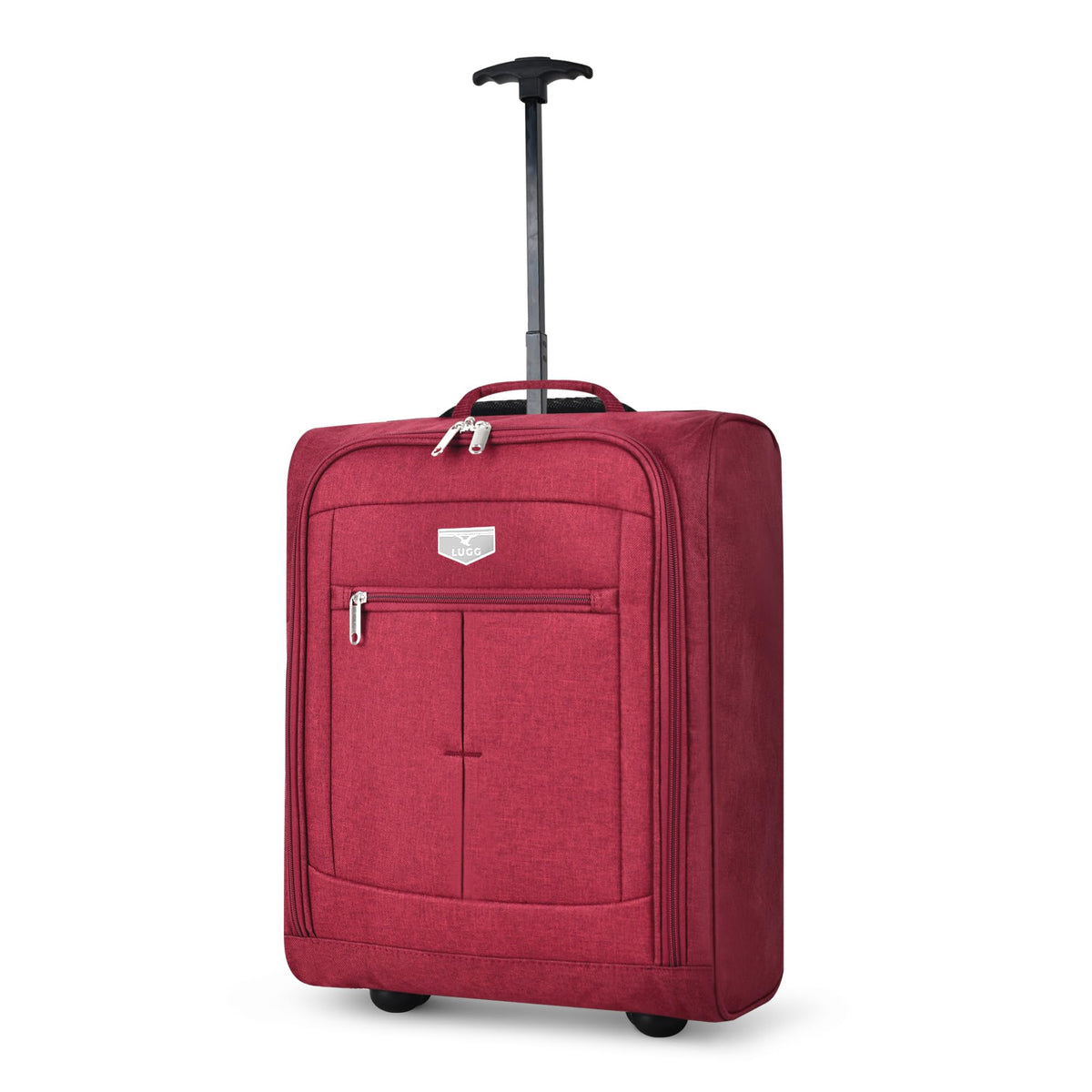 LUGG Lightweight Cabin Luggage, 600D Polyester, Solid Wheels, 45x36x20cm