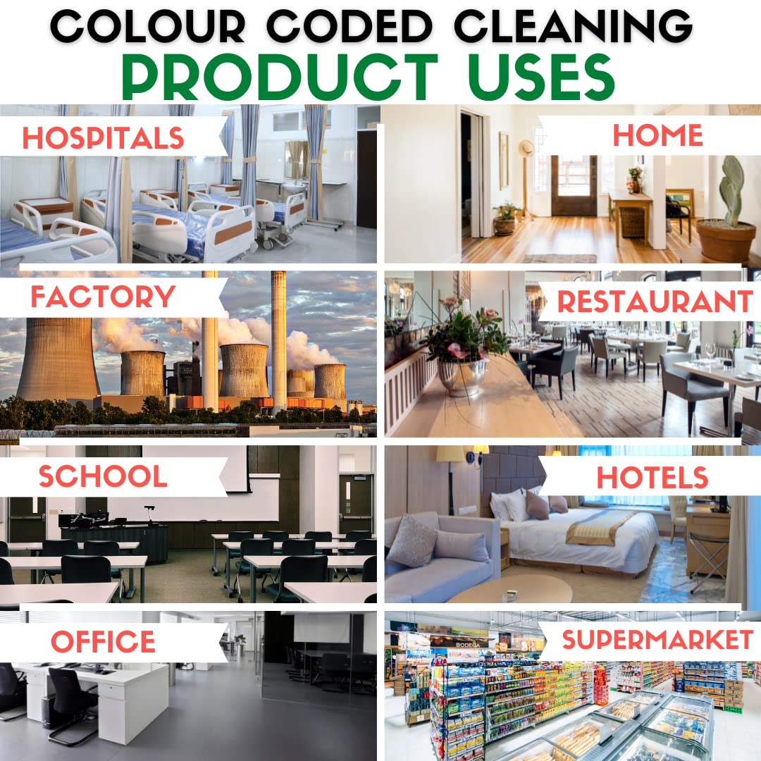 Avern Exel Mop Heads BIG White Push Socket Fit Mop Heads (Pack Of 10) Disposable Super Absorbent Heavy Duty Mops - Colour Coded - Robert Scott (Blue (10 Pack))