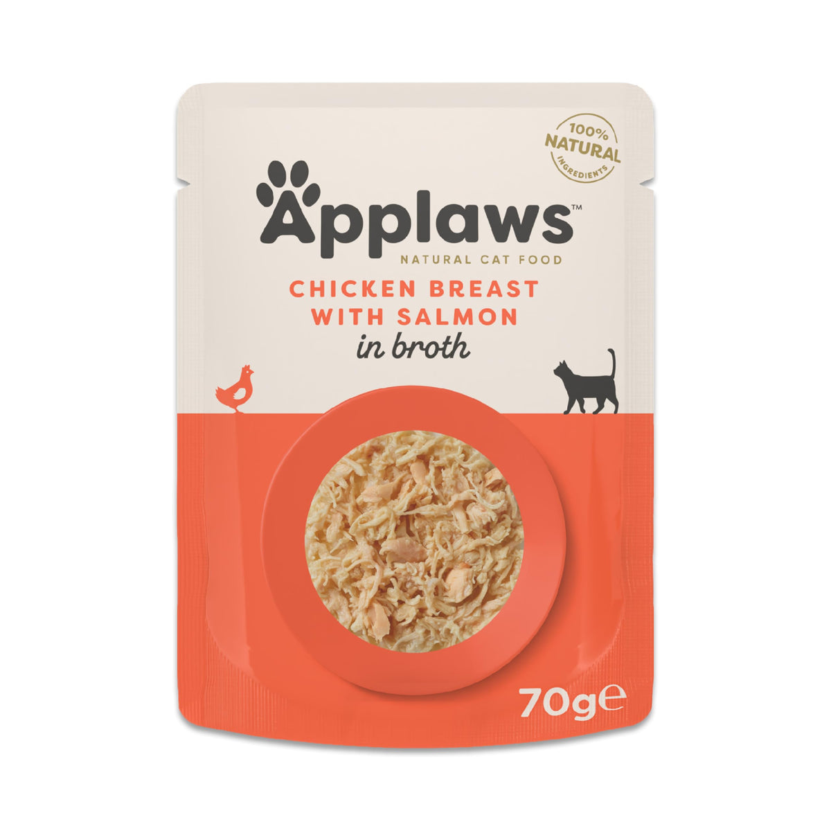 Applaws 100% Natural Wet Cat Food, Pouch Multipack Fish Selection in Broth, 70 g (24 x 70g) Pouches
