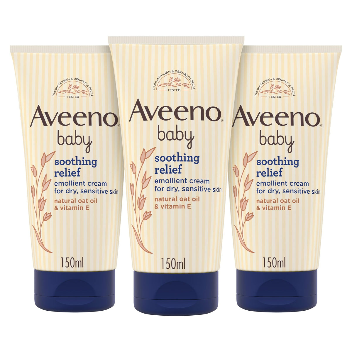 Aveeno Baby Soothing Relief Emollient Cream for Sensitive Skin (1 x 150ml)