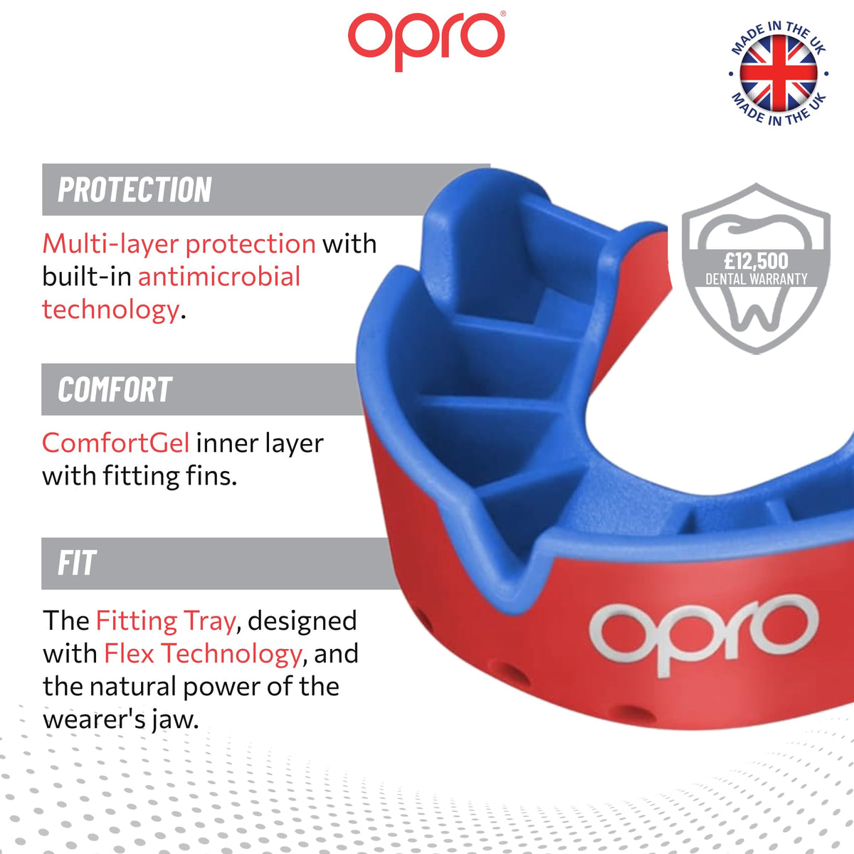 OPRO Silver Level Mouthguard Essential Fit – Gum Shield Adult and Kids – OPRO Mouth Guard Boxing and MMA, Easy Self-Fit Gum Shield Rugby and Hockey – Superior Protection with Dental Warranty