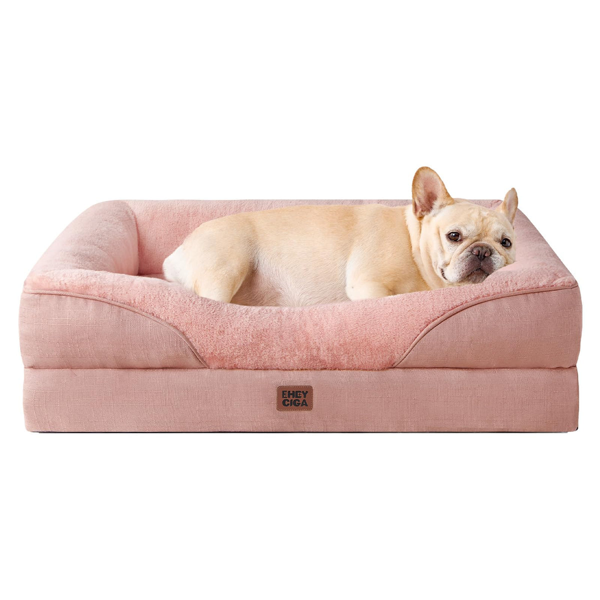 EHEYCIGA Memory Foam Orthopedic Dog Beds Large, 91x68x17cm, Dark Grey